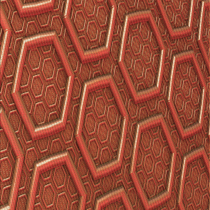 Patterned Orange Red Orange Rug, pat1713org