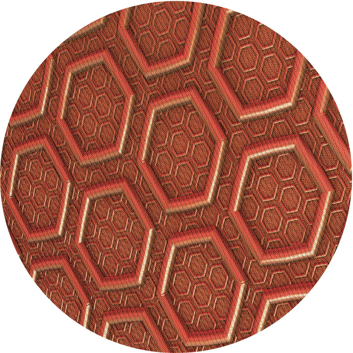 Square Machine Washable Transitional Orange Red Orange Rug in a Living Room, wshpat1713org