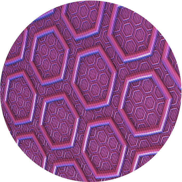 Square Machine Washable Transitional Medium Violet Red Pink Rug in a Living Room, wshpat1713pur