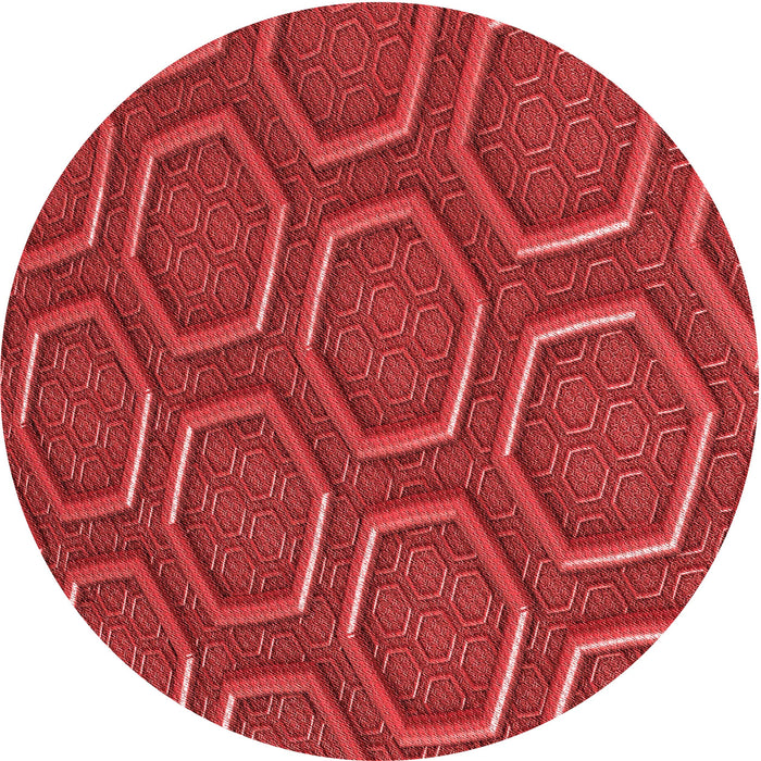 Square Patterned Red Rug, pat1713rd