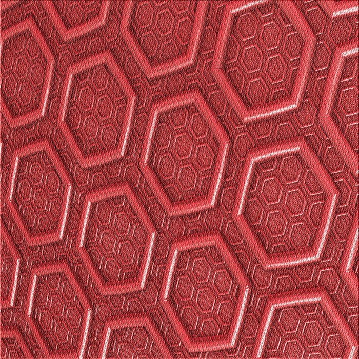 Round Patterned Red Rug, pat1713rd