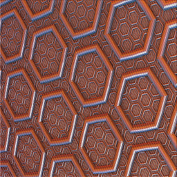 Sideview of Machine Washable Transitional Saffron Red Rug, wshpat1713