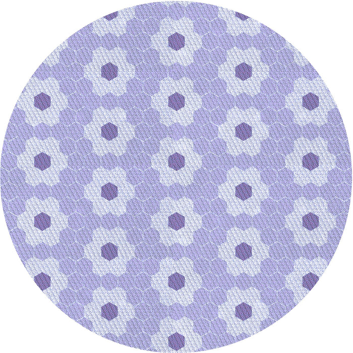 Square Patterned Purple Mimosa Purple Rug, pat1714blu