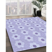 Patterned Purple Mimosa Purple Rug, pat1714blu