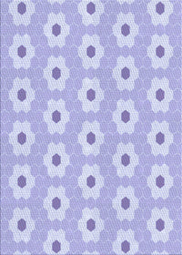 Machine Washable Transitional Purple Mimosa Purple Rug, wshpat1714blu