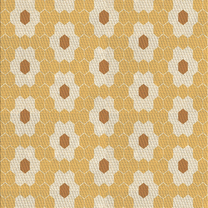 Machine Washable Transitional Yellow Rug, wshpat1714brn