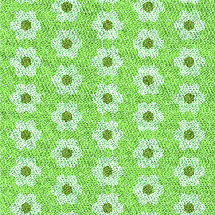 Round Patterned Green Rug, pat1714grn
