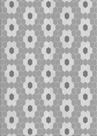 Machine Washable Transitional Gunmetal Gray Rug, wshpat1714gry