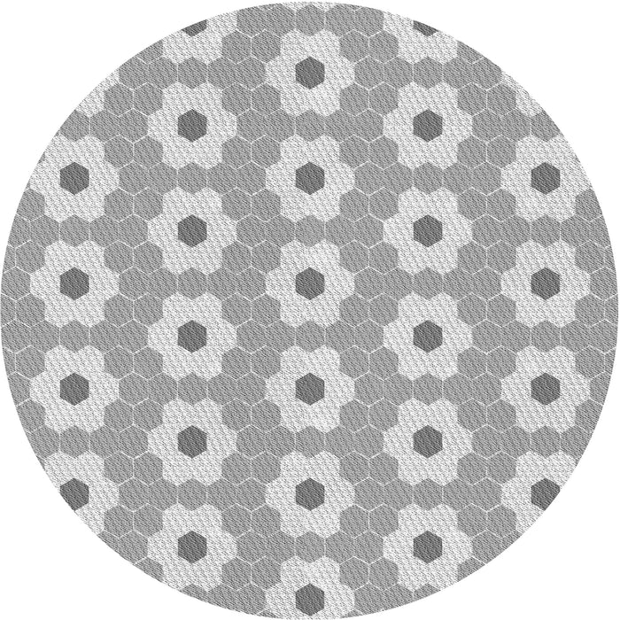 Square Machine Washable Transitional Gunmetal Gray Rug in a Living Room, wshpat1714gry