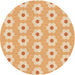 Square Patterned Orange Rug, pat1714org