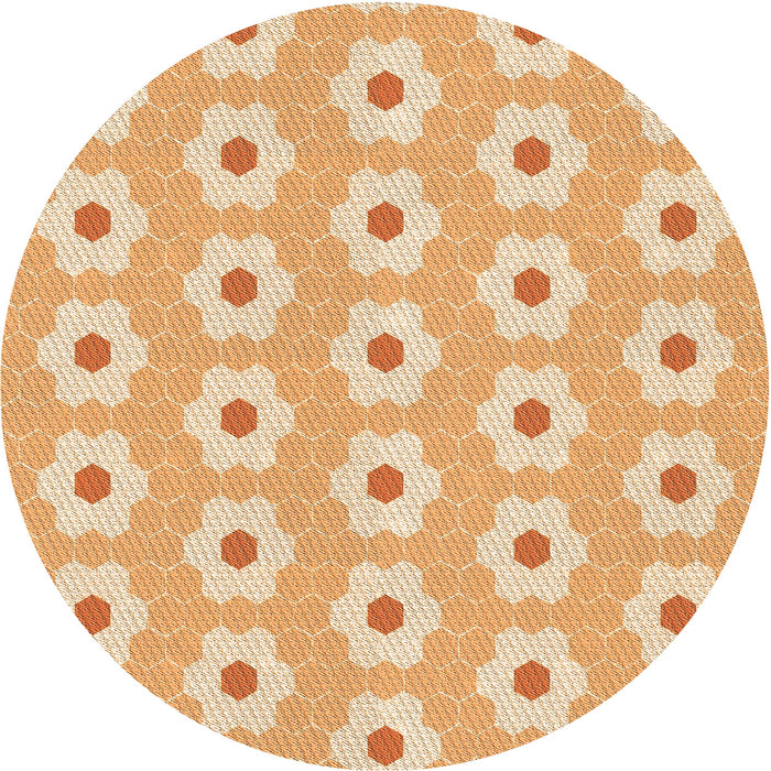 Square Machine Washable Transitional Orange Rug in a Living Room, wshpat1714org