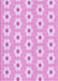 Machine Washable Transitional Blossom Pink Rug, wshpat1714pur