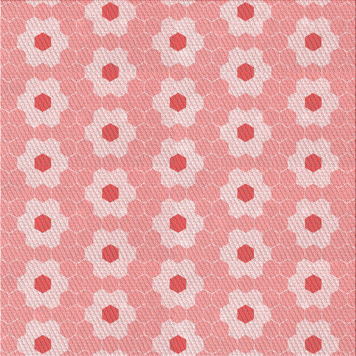 Round Patterned Red Rug, pat1714rd