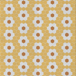 Square Patterned Khaki Gold Novelty Rug, pat1714