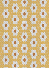 Machine Washable Transitional Khaki Gold Rug, wshpat1714