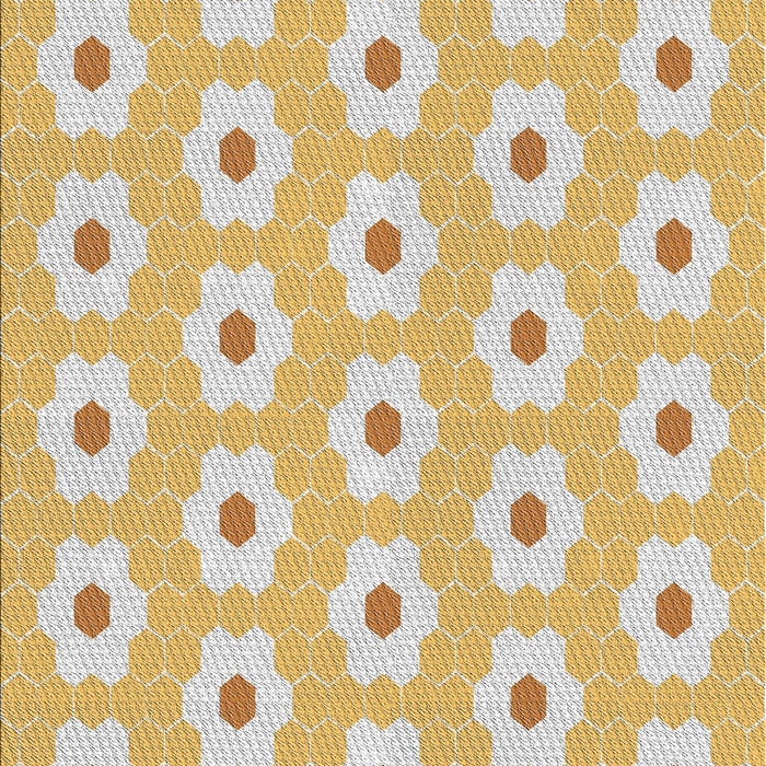 Patterned Khaki Gold Novelty Rug, pat1714