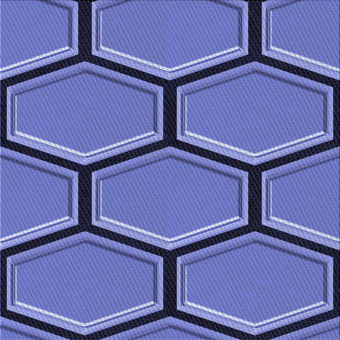 Round Patterned Sky Blue Rug, pat1715blu