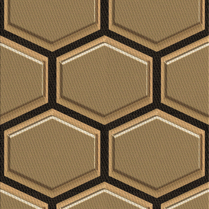 Machine Washable Transitional Caramel Brown Rug, wshpat1715brn