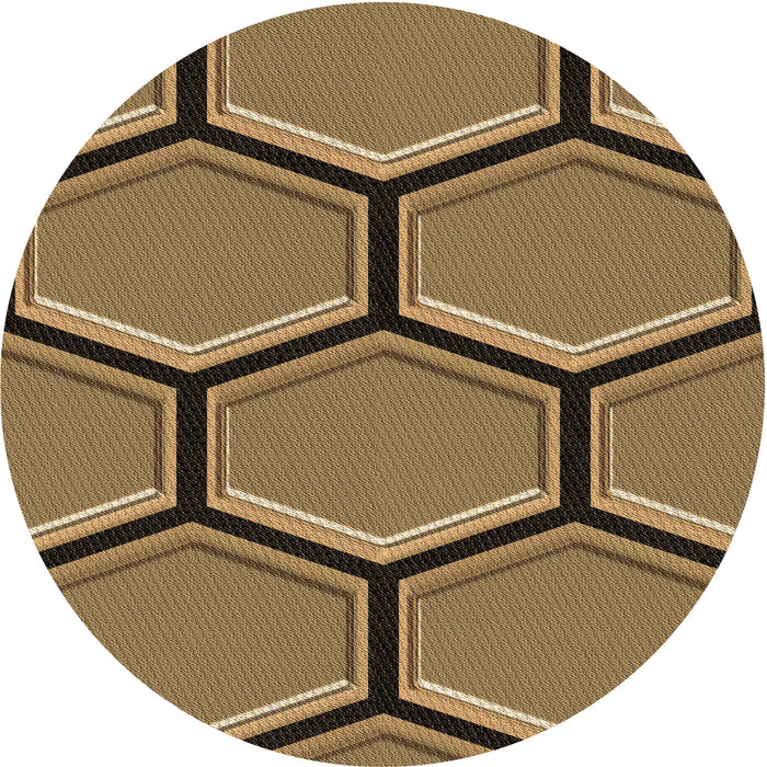 Square Machine Washable Transitional Caramel Brown Rug in a Living Room, wshpat1715brn