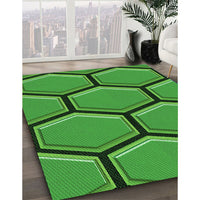 Patterned Green Rug, pat1715grn