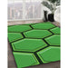 Patterned Green Rug in Family Room, pat1715grn