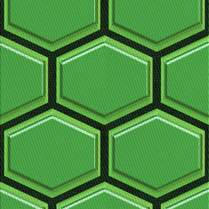 Patterned Green Rug, pat1715grn