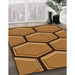 Patterned Saddle Brown Rug in Family Room, pat1715org