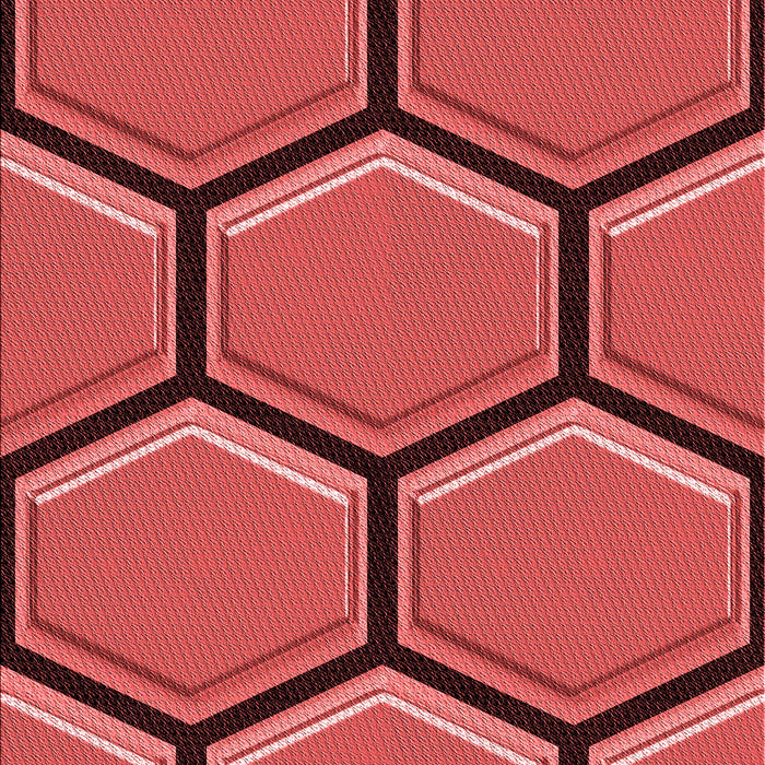 Machine Washable Transitional Red Rug, wshpat1715rd