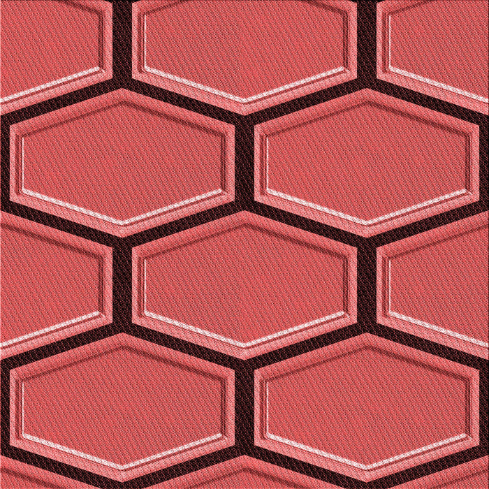 Round Patterned Red Rug, pat1715rd