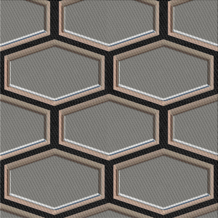 Square Patterned Rosy Brown Pink Novelty Rug, pat1715