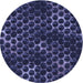 Square Patterned Night Blue Rug, pat1716blu