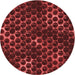 Square Patterned Maroon Red Rug, pat1716rd