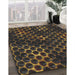 Patterned Brown Novelty Rug in Family Room, pat1716