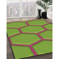 Patterned Green Rug, pat1717brn