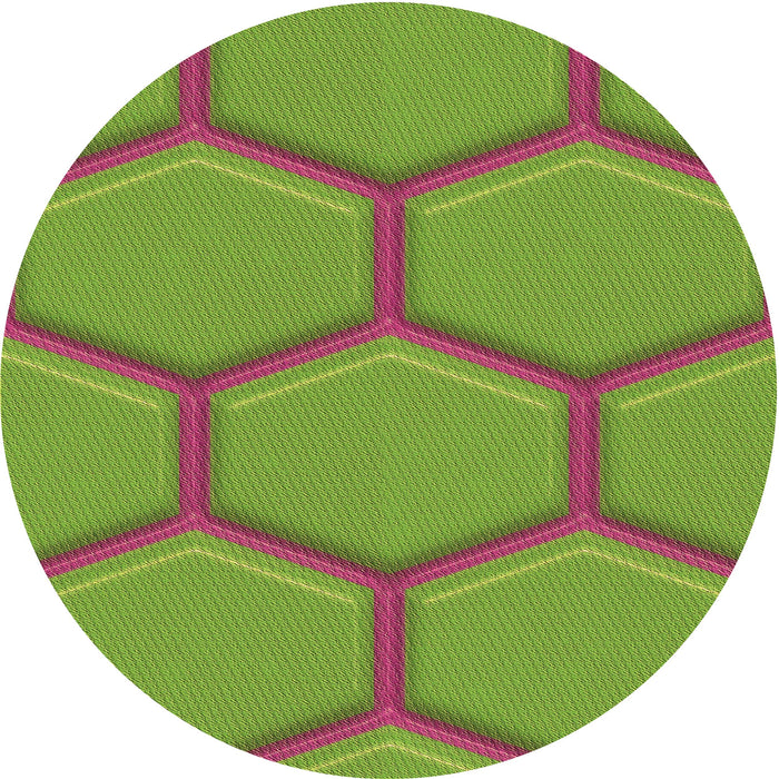 Square Machine Washable Transitional Green Rug in a Living Room, wshpat1717brn