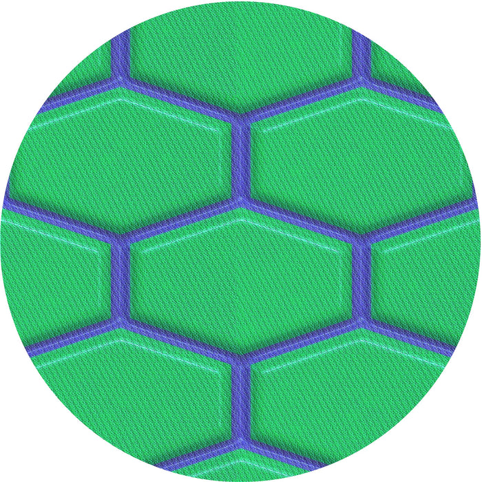 Square Patterned Spring Green Rug, pat1717lblu