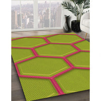 Patterned Pistachio Green Rug, pat1717org