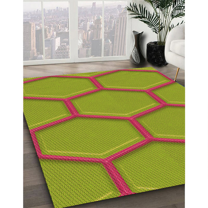 Machine Washable Transitional Pistachio Green Rug in a Family Room, wshpat1717org