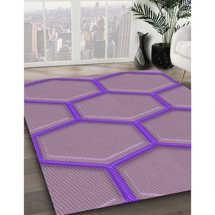 Machine Washable Transitional Orchid Purple Rug in a Family Room, wshpat1717pur