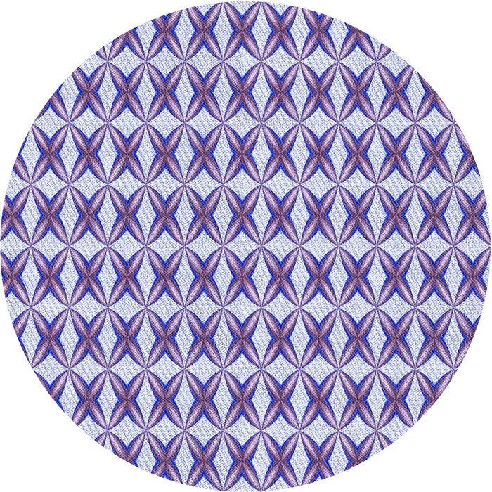 Square Patterned Slate Blue Rug, pat1718blu