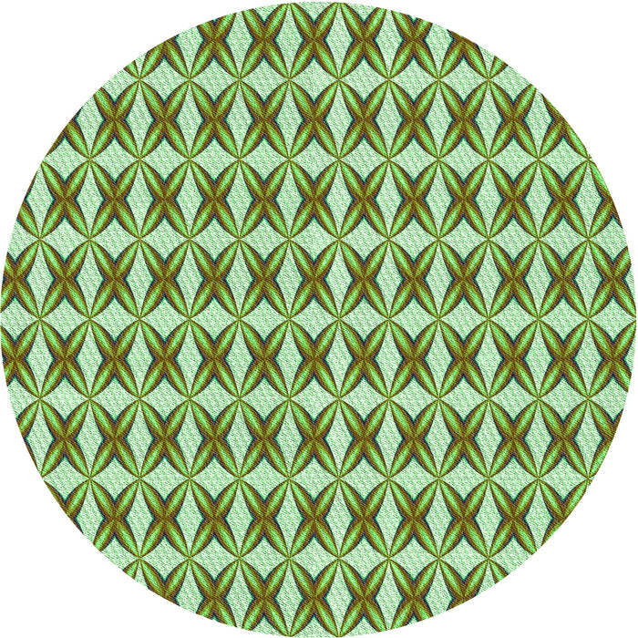 Square Patterned Fern Green Rug, pat1718grn