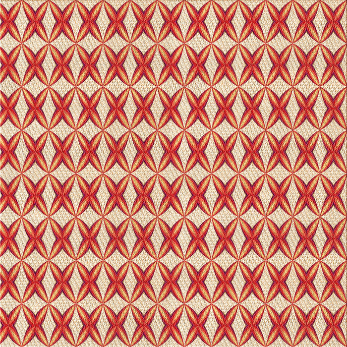 Round Patterned Yellow Rug, pat1718org