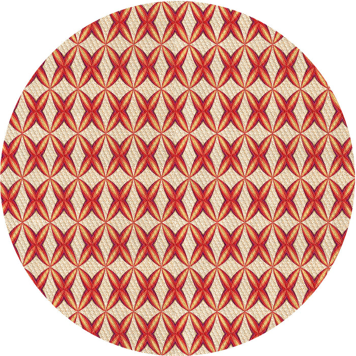 Square Patterned Yellow Rug, pat1718org