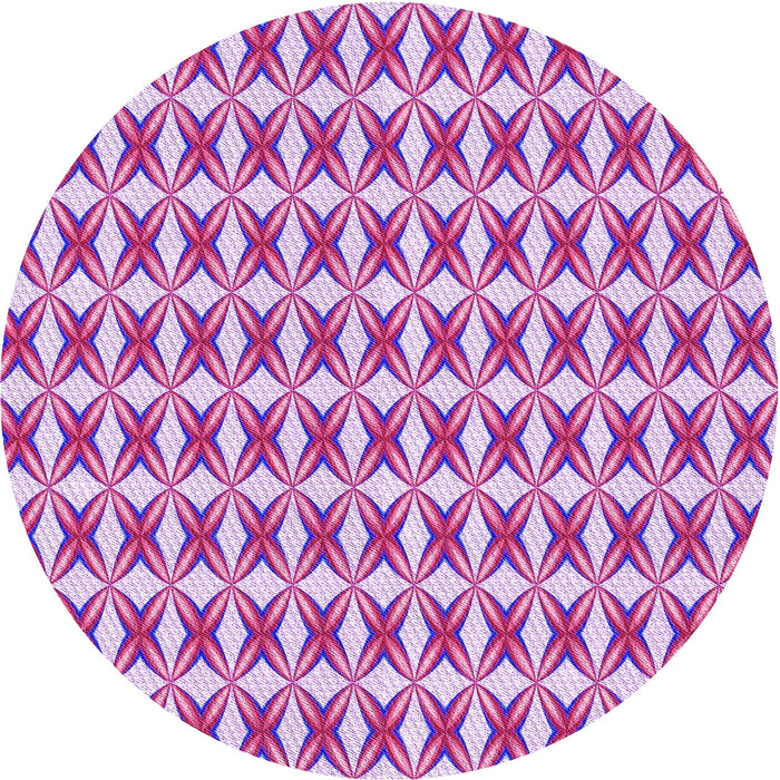 Square Patterned Blossom Pink Rug, pat1718pur