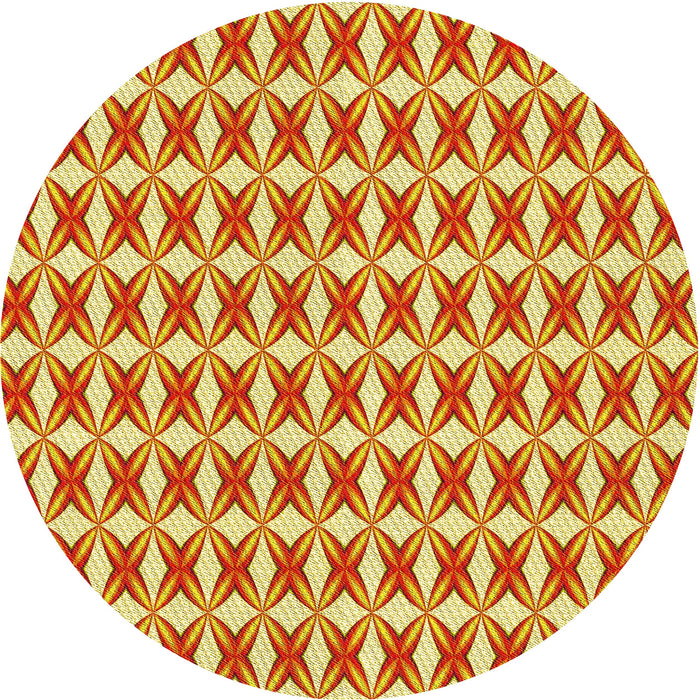 Square Patterned Bold Yellow Rug, pat1718yw