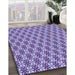 Machine Washable Transitional Amethyst Purple Rug in a Family Room, wshpat1719blu