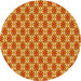 Square Patterned Golden Brown Yellow Rug, pat1719yw