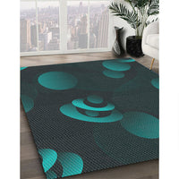 Patterned Mid Gray Modern Rug, pat171