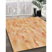 Patterned Orange Rug, pat172org