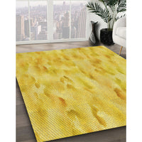 Patterned Yellow Rug, pat172yw